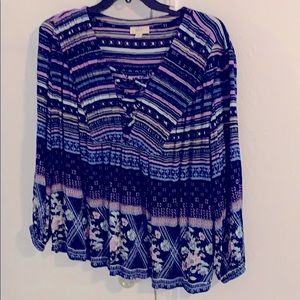 Style & Co boho style tunic top XL new